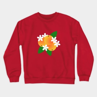 Oranges and Orange Blossom With Foliage Crewneck Sweatshirt